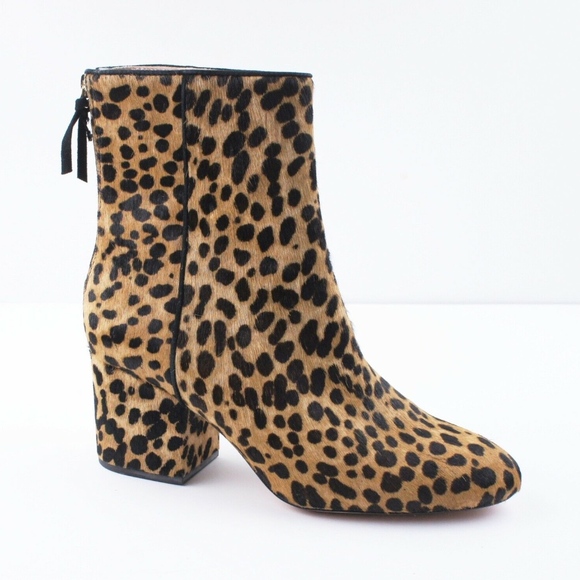 New JCREW Sadie ankle Boots in Leopard Calf Hair - Picture 3 of 5